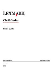 Lexmark CS 410 series manual. Camera Instructions.